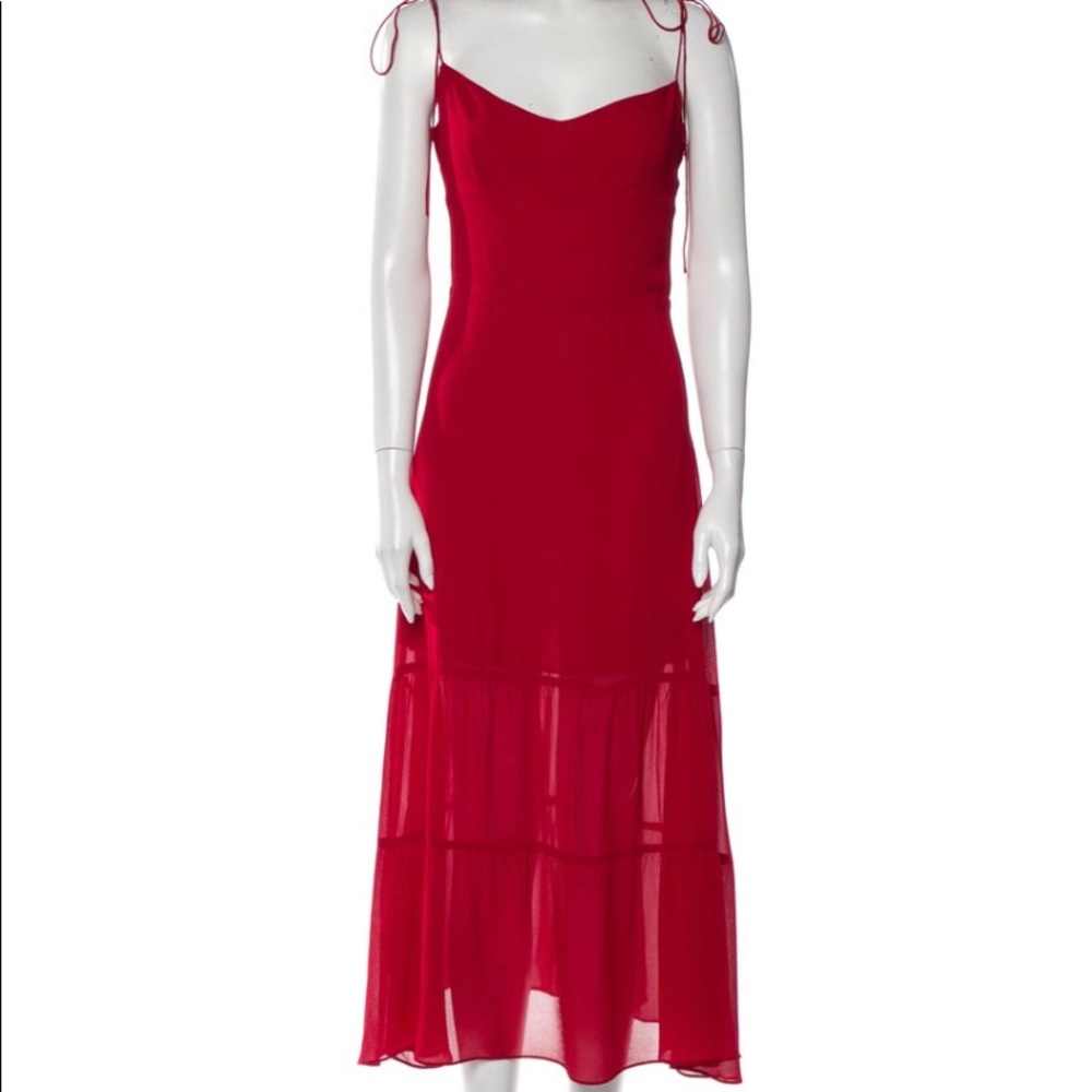 Red reformation dress
